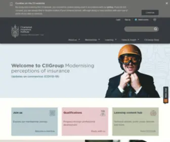 Ciigroup.org(Home page for the Chartered Insurance Group (EN)) Screenshot