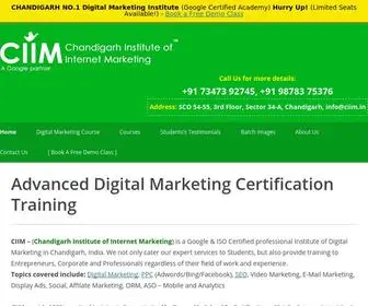 Ciim.in(Chandigarh Institute of Internet Marketing) Screenshot
