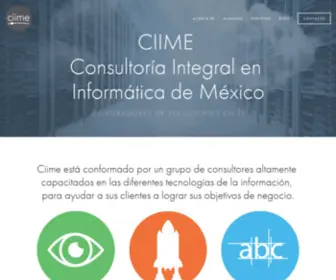 Ciime.com.mx(CIIME Consultoría Integral en Informática de México) Screenshot