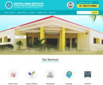 Ciimhans.com(Central India Institute of Mental Health and Neuro Sciences) Screenshot