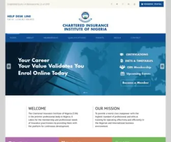 Ciinigeria.com(The Chartered Insurance Institute of Nigeria (CIIN)) Screenshot