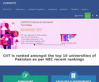 Ciit.edu.pk(CIIT Main) Screenshot