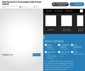 Cikitelectrical.com(Cikit Electrical & Technologies India Private Limited) Screenshot