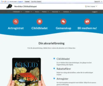 Ciklid.se(Nordiska Ciklidsällskapet) Screenshot