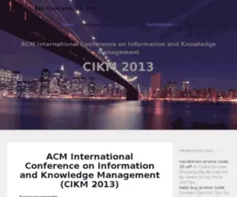Cikm2013.org(Information and Knowledge Management (CIKM)) Screenshot