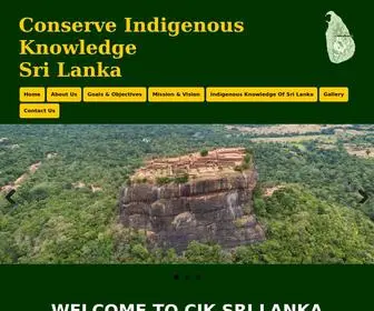 Ciksl.org(Conserve Indigenous Knowledge Sri Lanka) Screenshot