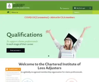 Cila.co.uk(Chartered Institute of Loss Adjusters) Screenshot
