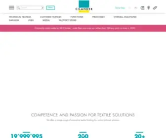 Cilander.ch(Competence and Passion for Textile Solutions) Screenshot