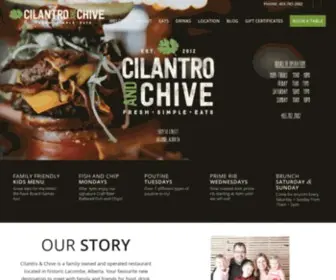 Cilantroandchive.ca(Lacombe and Red Deer Family Restaurant) Screenshot