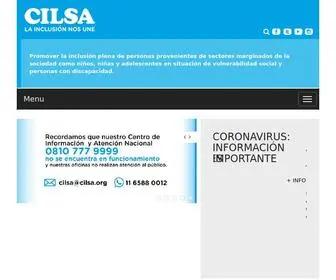 Cilsa.org(Nuestra misión es promover la inc) Screenshot