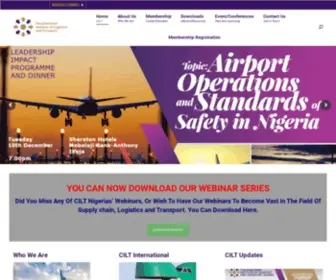 Ciltnigeria.org(The Chartered Institute of Logistics and Transport Nigeria) Screenshot