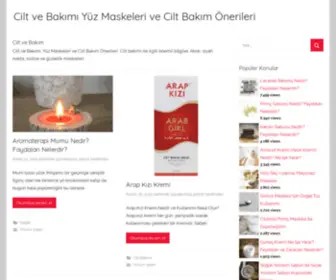 Ciltvebakim.net(Cilt ve Bakımı Yüz Maskeleri ve Cilt Bakım Önerileri) Screenshot