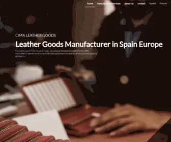 Cimaleathergoods.com(Leather Goods Manufacturer in Spain Europe) Screenshot