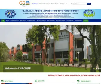 Cimap.res.in(Central Institute of Medicinal and Aromatic Plants (CSIR) Screenshot