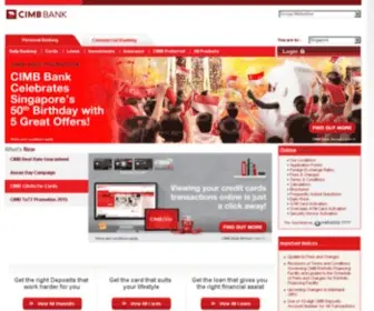 Cimb.com.sg(Personal Banking Solutions in Singapore) Screenshot