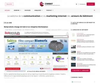 Cimbat.com(Webzine de la communication digitale des acteurs du bâtiment) Screenshot