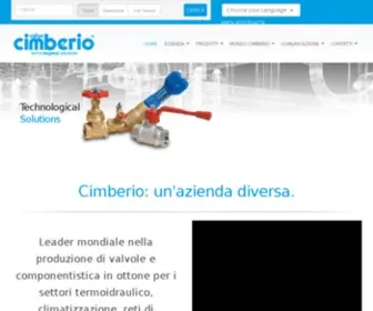 Cimberio.com(Produzione di valvole e componentistica in ottone) Screenshot