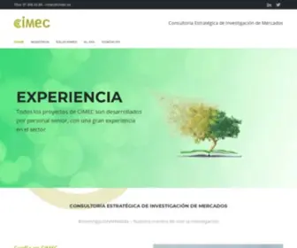 Cimec.es(Consultoría de Investigación de Mercados a medida) Screenshot