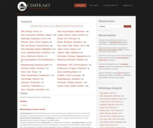Cimek.net(Linkkatalógus) Screenshot