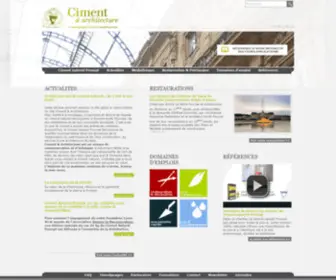 Cimentetarchitecture.com(Portail du ciment naturel Prompt) Screenshot