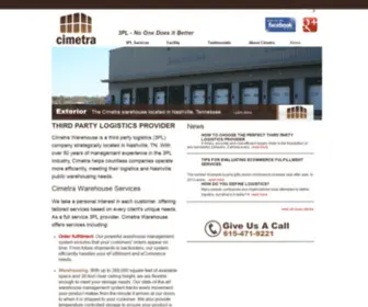 Cimetrawarehouse.com(Full Service Third Party Logistics (3PL) Provider Located in Nashville) Screenshot