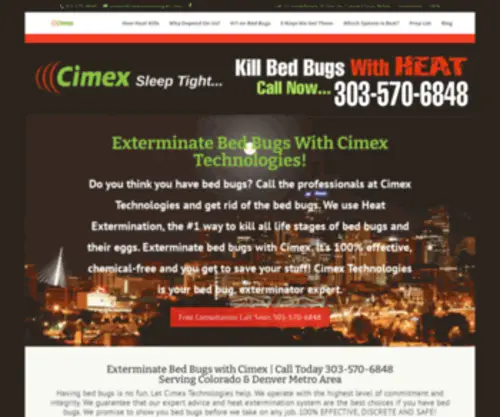 Cimextechnologies.com(Hot Bugz Bed Bugs Heat Exterminator) Screenshot
