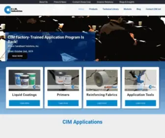 Cimindustries.com(High-performance waterproofing coatings & linings systems) Screenshot