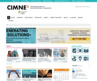 Cimne.com(International Centre for Numerical Methods in Engineering) Screenshot