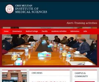 Cims.pk(CMH MULTAN INSTITUTE OF MEDICAL SCIENCES) Screenshot
