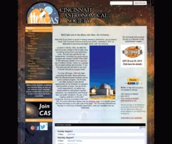 Cinastro.org(Cincinnati Astronomical Society) Screenshot