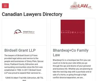 Cinchlaw.ca(Law Directory Canada) Screenshot