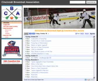 Cincinnatibroomball.org(Cincinnati Broomball Association) Screenshot