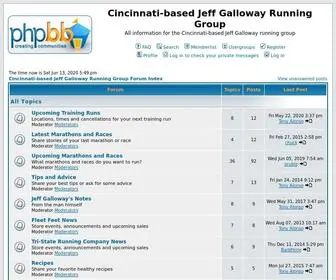 Cincinnatigalloway.com(Cincinnati-based Jeff Galloway Running Group) Screenshot