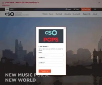 Cincinnatisymphony.org(Cincinnati Symphony Orchestra) Screenshot