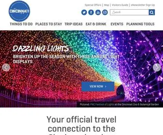 Cincinnatiusa.com(Cincinnati USA Official Travel and Tourism Guide) Screenshot