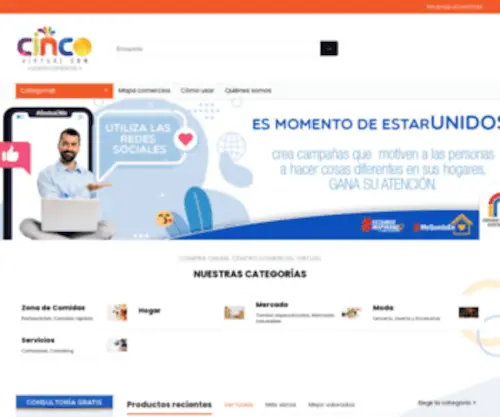 Cincovirtual.com(Centro comercial virtual) Screenshot