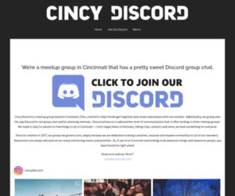 Cincydiscord.com(Cincinnati Meetup Group) Screenshot