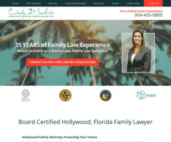 Cindydsackrinlaw.com(Hollywood Family Lawyer) Screenshot