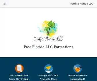 Cindysfloridallc.com(Form a Florida LLC $225) Screenshot