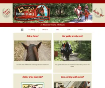 Cindysridingstable.com(Cindy's Riding Stable on historic Mackinac Island) Screenshot