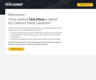 Cine-Dome.fr(Cinémas Pathé Gaumont) Screenshot