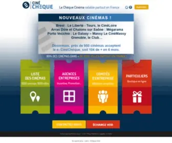 Cinecheque.fr(II►►► CinéChèque) Screenshot