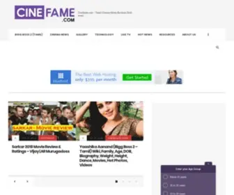 Cinefame.com(Hollywood, Bollywood, Kollywood, Hot News, Trailer, Teaser, Movie Reviews) Screenshot