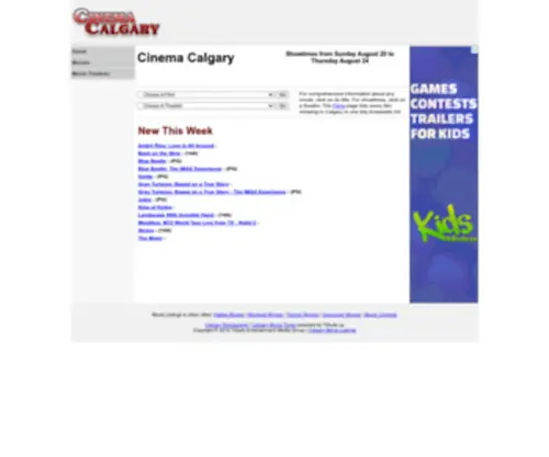 Cinemacalgary.ca(Calgary Showtimes and Movie Times) Screenshot