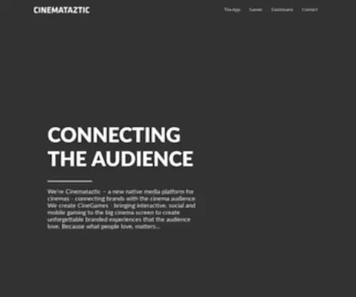 Cinemataztic.com(Welcome) Screenshot