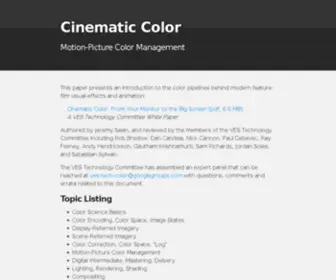 Cinematiccolor.com(See relevant content for) Screenshot