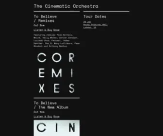 Cinematicorchestra.com(The Cinematic Orchestra) Screenshot