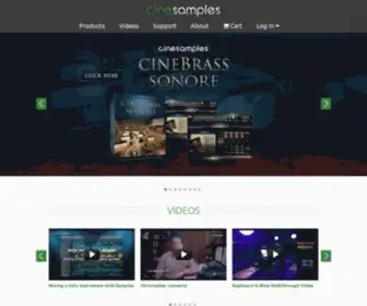 Cinesamples.com(Sample libraries for composers) Screenshot