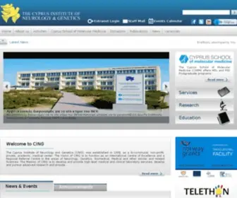 Cing.ac.cy(The Cyprus Institute of Neurology and Genetics) Screenshot