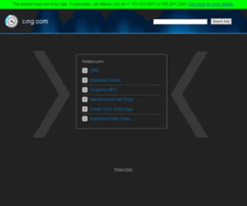 Cing.com(Site Disabled) Screenshot